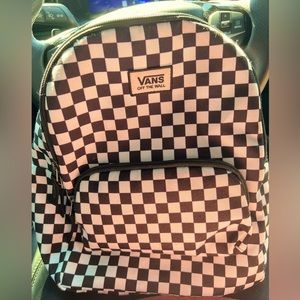 VANS unisex black and white checkered Backpack